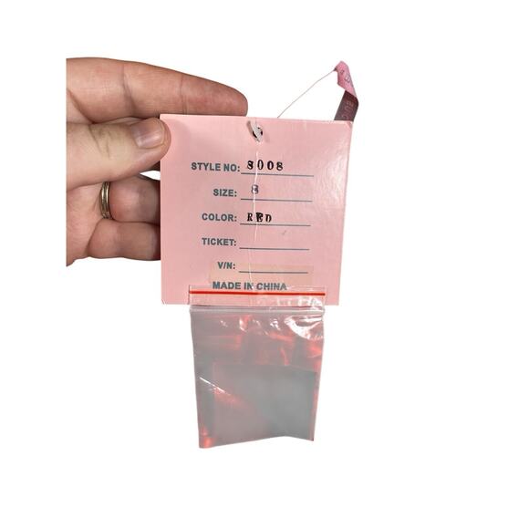 Blush Prom by Alexia Dress Size 8 Formal Prom Red Halter Satin High Slit Y2K New - Picture 10 of 16